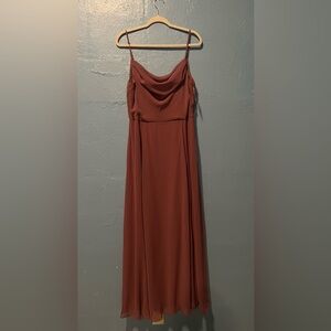 Elegant Burgundy Evening Dress